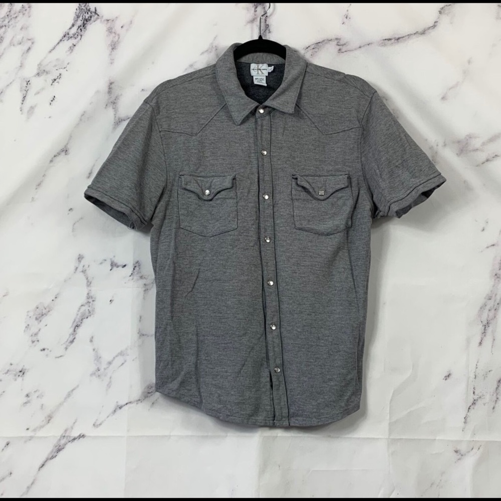 Calvin Klein Button Up Collard Tee